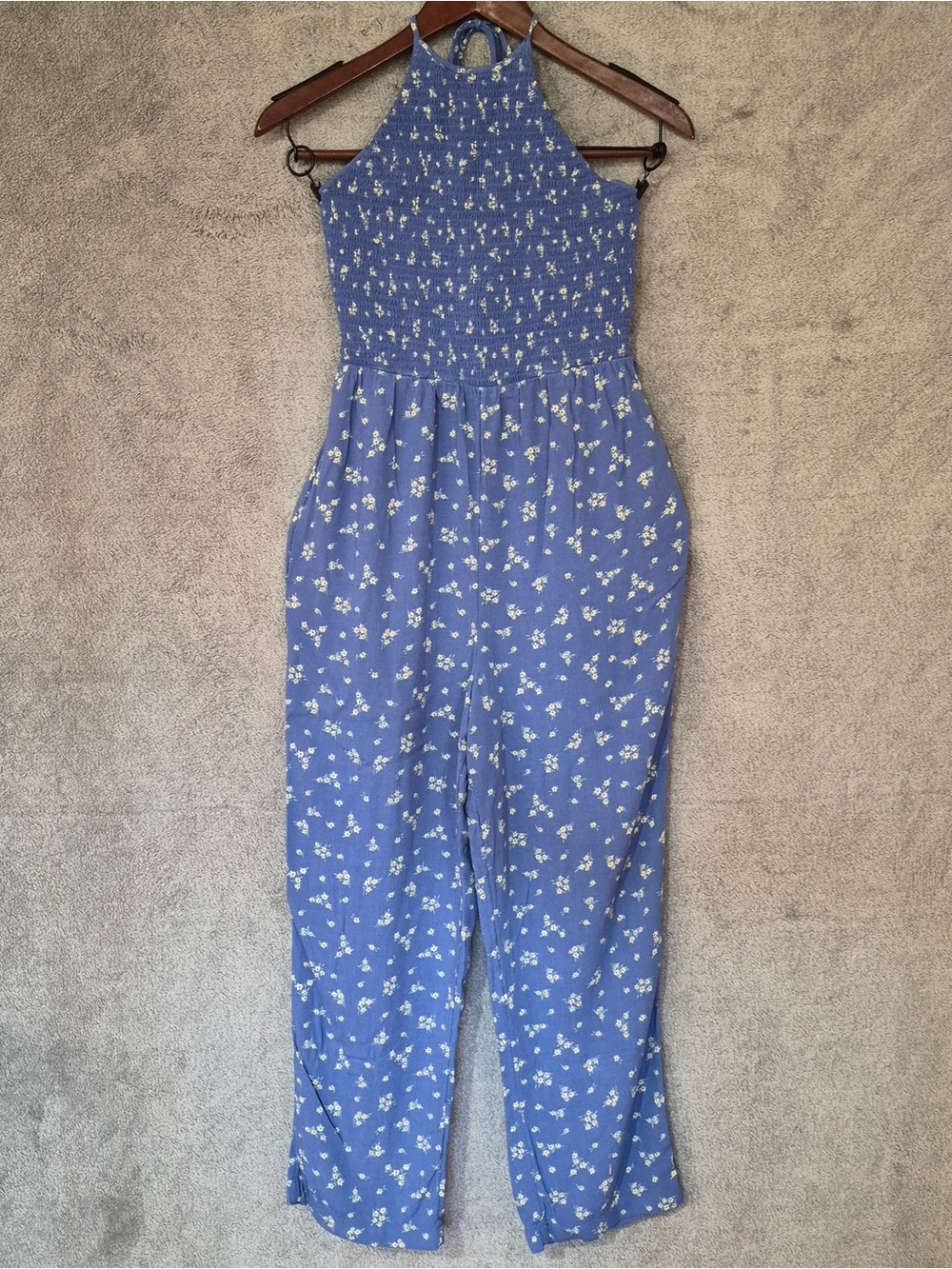 American Eagle Small Jumpsuit Romper Relaxed Leg Floral Halter Cottagecore Small